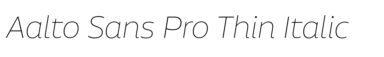 Aalto Sans Pro Thin Italic